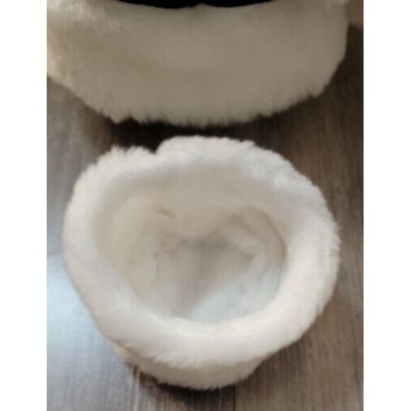 ANCO Porcelain Doll in Black Winter Cape Dress Faux Fur Muff with Stand 16" - Picture 8 of 11